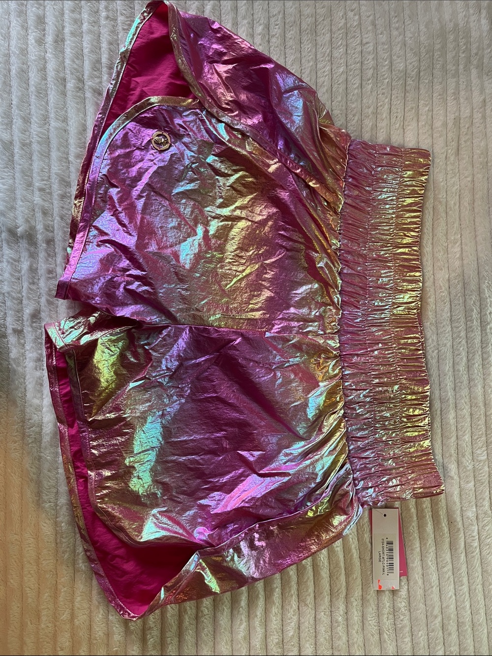 Simply Southern Iridescent Pink Metallic Shorts